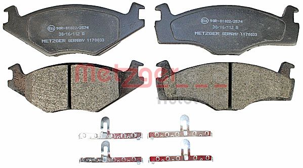 METZGER 1170033 Bremsbelagsatz, Scheibenbremse